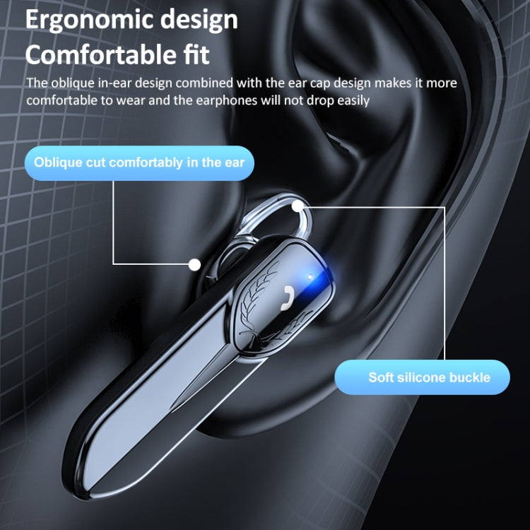 M81 CVC Noise Reduction Unilateral Business Ear-mounted Bluetooth Earphone, Support Siri & One for Two(Black) - Bluetooth Earphone by PMC TechLife | Online Shopping South Africa | PMC TechLife