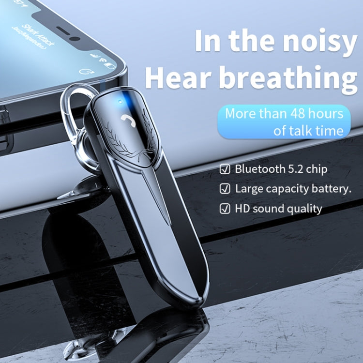 M81 CVC Noise Reduction Unilateral Business Ear-mounted Bluetooth Earphone, Support Siri & One for Two(Black) - Bluetooth Earphone by PMC TechLife | Online Shopping South Africa | PMC TechLife