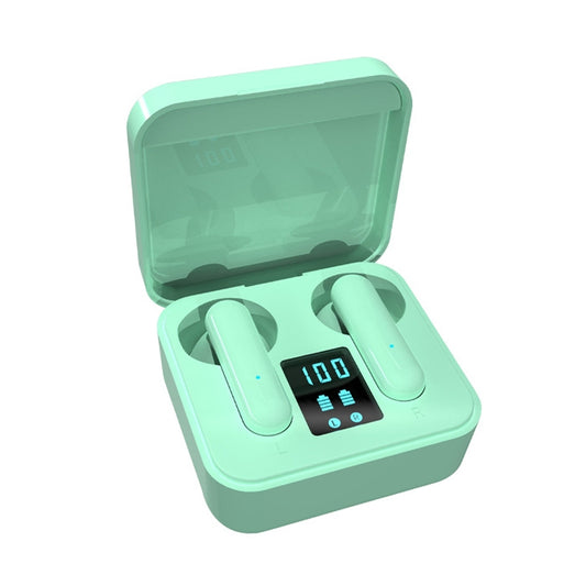 ETE-16 TWS Semi-In-Ear Digital Display Sports Bluetooth Earphones (Green) - TWS Earphone by PMC Jewellery | Online Shopping South Africa | PMC Jewellery