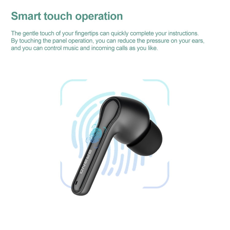 ETE-51 TWS In-Ear Wireless Touch Control Bluetooth 5.0 Sports Earphones (Black) - TWS Earphone by PMC TechLife | Online Shopping South Africa | PMC TechLife