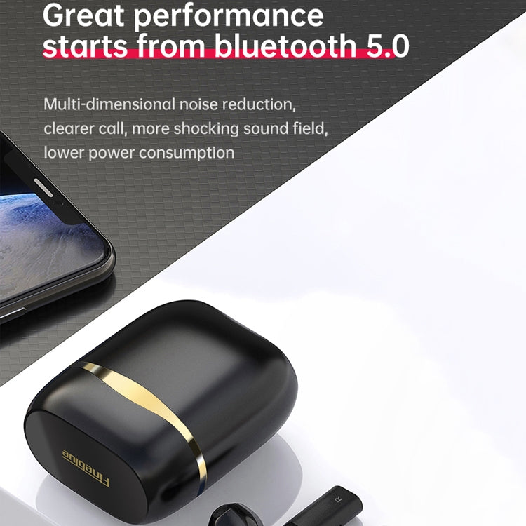 Fineblue J1 Pro Bluetooth 5.0 TWS Wireless Bluetooth Earphone(Black) - TWS Earphone by Fineblue | Online Shopping South Africa | PMC Jewellery