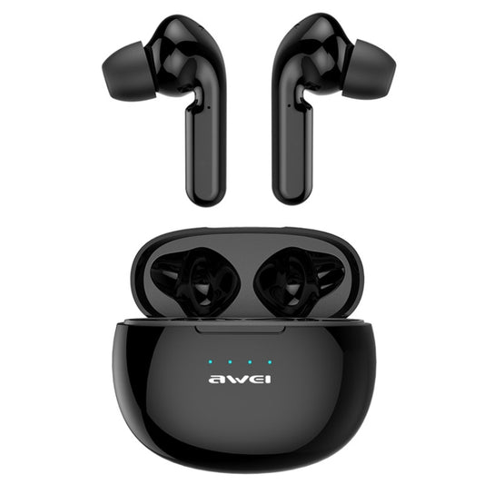 awei T15 TWS Bluetooth V5.0 Ture Wireless Sports Headset with Charging Case(Black) - TWS Earphone by awei | Online Shopping South Africa | PMC Jewellery