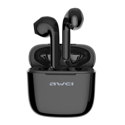 awei T26 TWS Bluetooth V5.0 Ture Wireless Sports Headset with Charging Case(Black) - TWS Earphone by awei | Online Shopping South Africa | PMC Jewellery