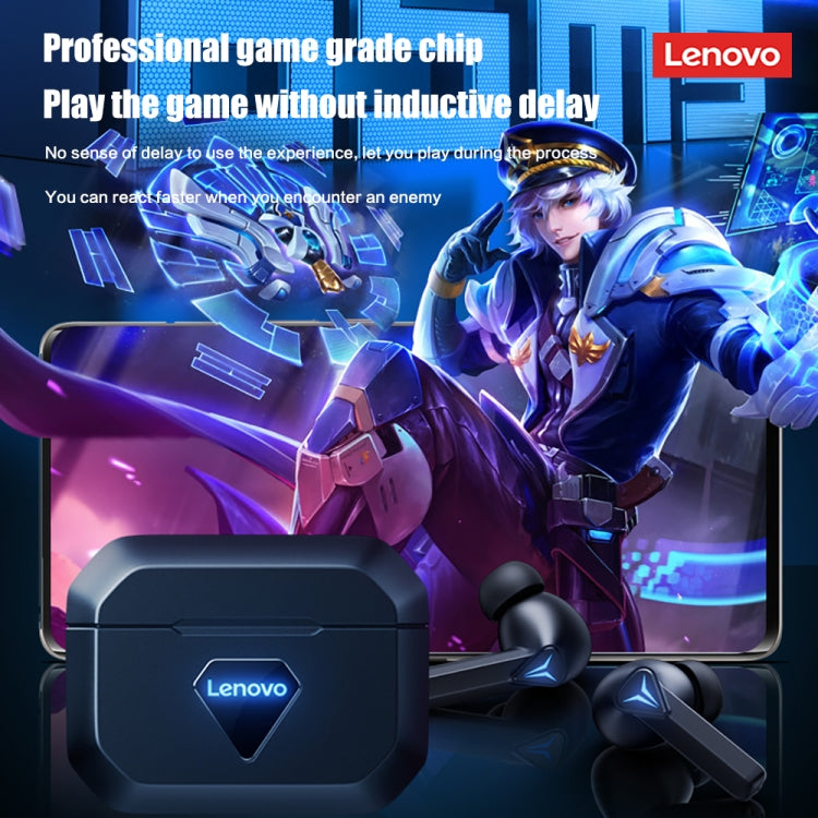 Lenovo LivePods GM6 Wireless Bluetooth 5.0 TWS Gaming Earphones with Charging Box (Black) - Bluetooth Earphone by Lenovo | Online Shopping South Africa | PMC Jewellery