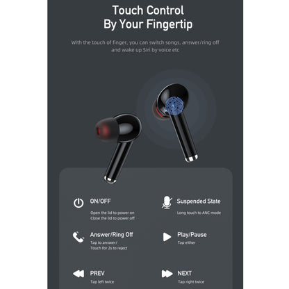 awei TA8 Bluetooth 5.2 ANC Active Noise Reduction Wireless Bluetooth Earphone (Black) - Bluetooth Earphone by awei | Online Shopping South Africa | PMC Jewellery