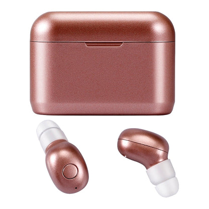 DT-4 IPX Waterproof Bluetooth 5.0 Wireless Bluetooth Earphone with 350mAh Magnetic Charging Box, Support for Calling(Rose Gold) - Bluetooth Earphone by PMC Jewellery | Online Shopping South Africa | PMC Jewellery