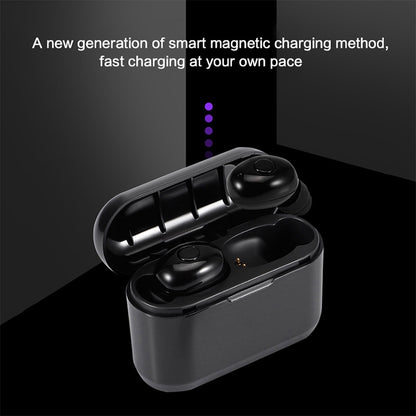 DT-4 IPX Waterproof Bluetooth 5.0 Wireless Bluetooth Earphone with 350mAh Magnetic Charging Box, Support for Calling(Silver) - Bluetooth Earphone by PMC Jewellery | Online Shopping South Africa | PMC Jewellery