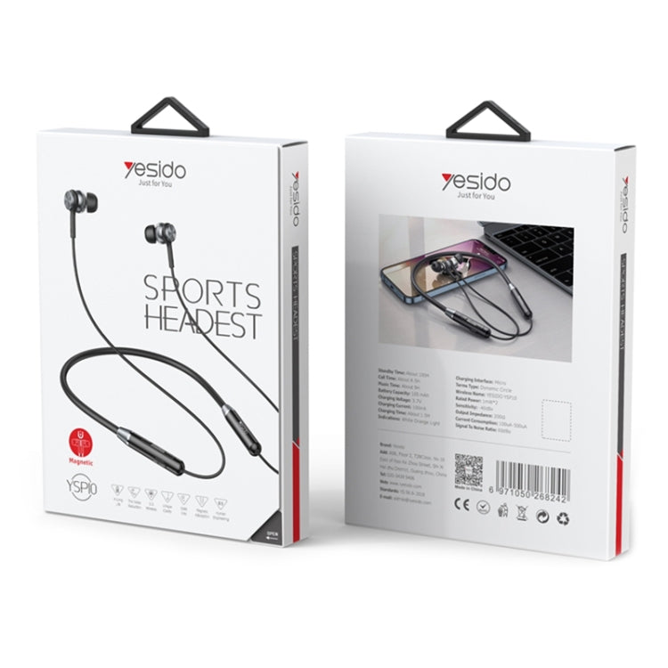 Yesido YSP10 Neck Sports Wireless Bluetooth Earphone - Neck-mounted Earphone by Yesido | Online Shopping South Africa | PMC Jewellery