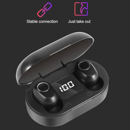 DT-13 Wireless Two Ear Bluetooth Headset Supports Touch & Smart Magnetic Charging(Black) - Bluetooth Earphone by PMC Jewellery | Online Shopping South Africa | PMC Jewellery