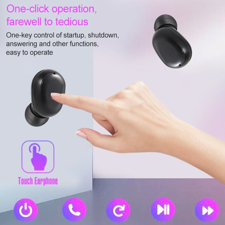 DT-14 Wireless Two Ear Bluetooth Headset Supports Touch & Smart Magnetic Charging & Power On Automatic Pairing(White) - Bluetooth Earphone by PMC TechLife | Online Shopping South Africa | PMC TechLife