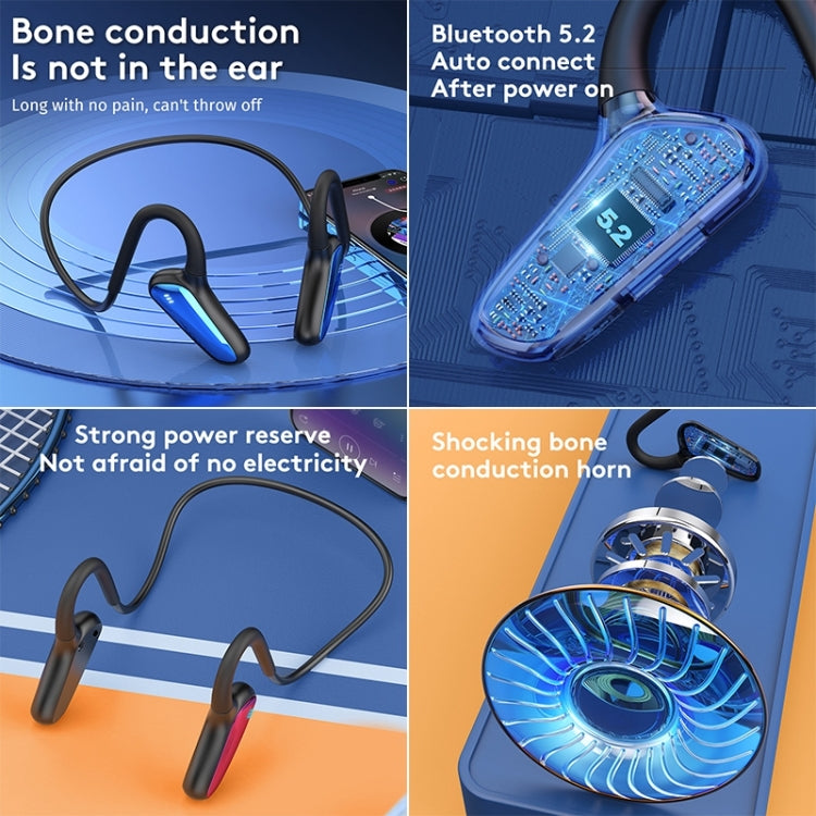 M-D8 IPX5 Waterproof Bone Passage Bluetooth Hanging Ear Wireless Earphone (Green) - Bluetooth Earphone by PMC TechLife | Online Shopping South Africa | PMC TechLife