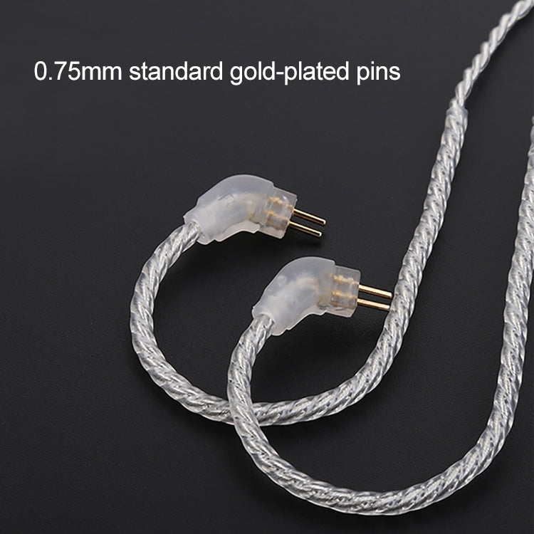 TRN Silver Plated Upgrade Cable Headphones Cable with A2DC Connection for TRN V10 V20 Earphone - Cable & Splitter by TRN | Online Shopping South Africa | PMC TechLife | Buy Now Pay Later Mobicred