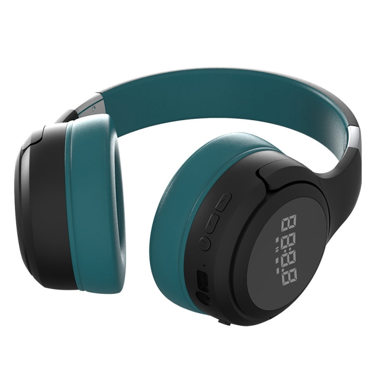 ZEALOT B28 Folding Headband Bluetooth Stereo Music Headset with Display (Dark Green) - Headset & Headphone by ZEALOT | Online Shopping South Africa | PMC Jewellery