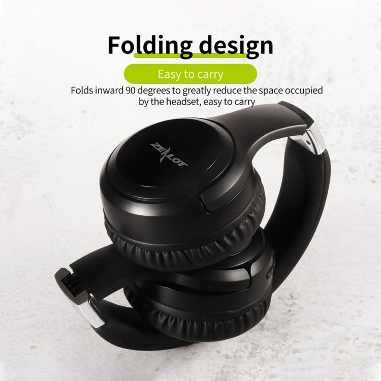 ZEALOT B28 Folding Headband Bluetooth Stereo Music Headset with Display (Black Blue) - free shipping - PMC TechLife - Order now!