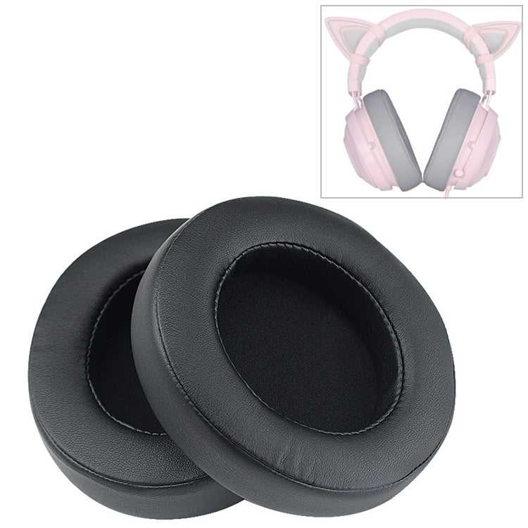 2 PCS For Razer Kraken 7.1 V2 Pro Headphone Cushion Sponge Black Net Cover Earmuffs Replacement Earpads - Earmuff & Pad by PMC TechLife | Online Shopping South Africa | PMC TechLife