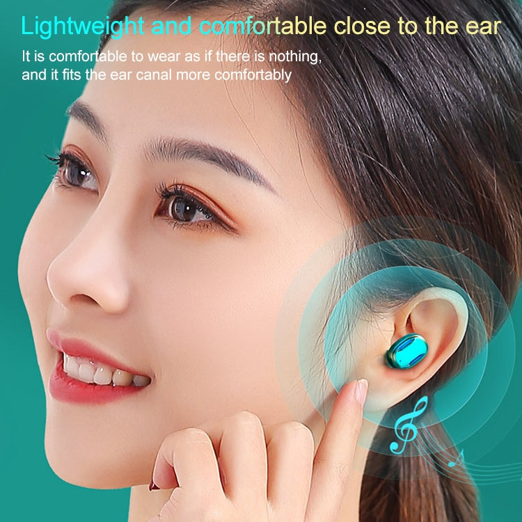 A22 English Version Pull-out Digital Display Bluetooth Earphone with Magnetic Charging Box, Support Touch Light & Power Bank (Blue) - Bluetooth Earphone by PMC TechLife | Online Shopping South Africa | PMC TechLife