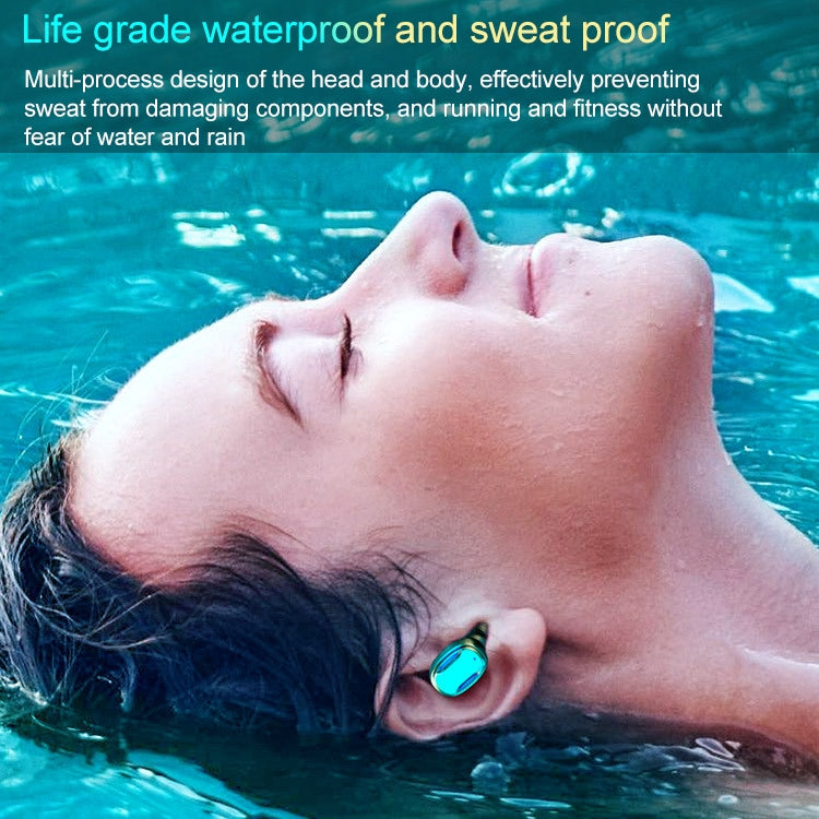 A22 English Version Pull-out Digital Display Bluetooth Earphone with Magnetic Charging Box, Support Touch Light & Power Bank (Blue) - Bluetooth Earphone by PMC TechLife | Online Shopping South Africa | PMC TechLife