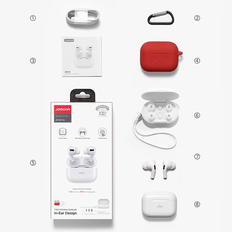 JOYROOM JR-T03 Pro Bluetooth 5.0 TWS Bilateral Wireless Earbuds Bluetooth Earphone(White) - TWS Earphone by JOYROOM | Online Shopping South Africa | PMC Jewellery