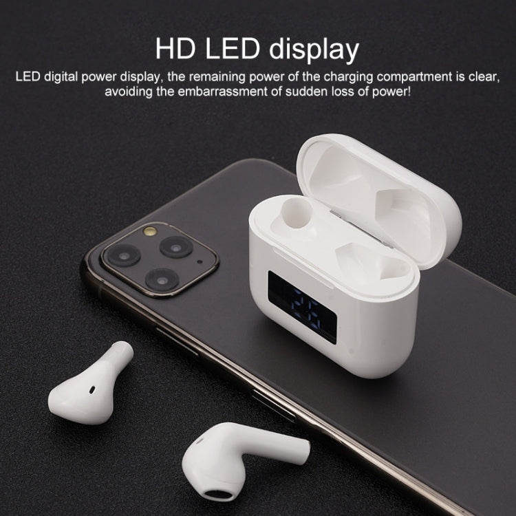 Pro 8 In-ear Touch Digital Display TWS Mini Wireless Bluetooth Earphone (White) - TWS Earphone by PMC TechLife | Online Shopping South Africa | PMC TechLife
