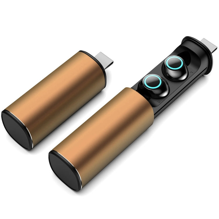 S5 Twins Sports Magnetic Ear-in TWS Bluetooth V5.0 Wireless Earphones(Gold) - TWS Earphone by PMC TechLife | Online Shopping South Africa | PMC TechLife