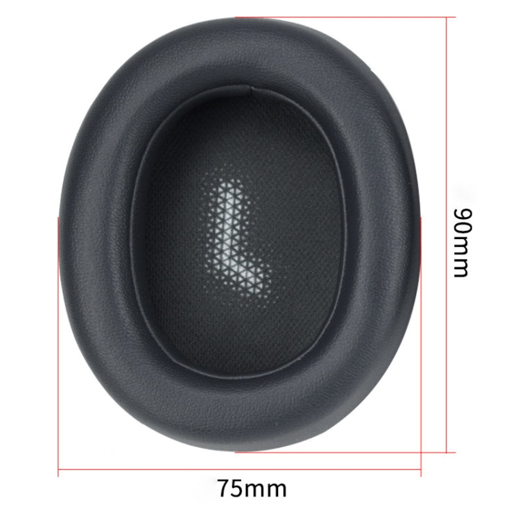 For JBL Everest Elite 750NC Headphones Imitation Leather + Foam Soft Earphone Protective Cover Earmuffs,One Pair (Black) - Earmuff & Pad by PMC TechLife | Online Shopping South Africa | PMC TechLife | Buy Now Pay Later Mobicred