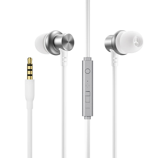 JOYROOM JR-EL115 Metal In-ear Wired Control Earphone (Silver) - In Ear Wired Earphone by JOYROOM | Online Shopping South Africa | PMC Jewellery