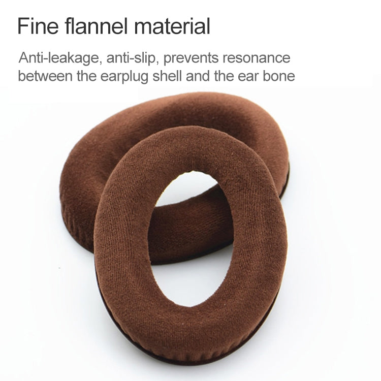 2 PCS For Sennheiser HD515 / HD555 / HD595 / HD598 / HD558 / PC360 Flannel Earphone Cushion Cover Earmuffs Replacement Earpads with Tone Tuning Cotton(Black) - Earmuff & Pad by PMC TechLife | Online Shopping South Africa | PMC TechLife