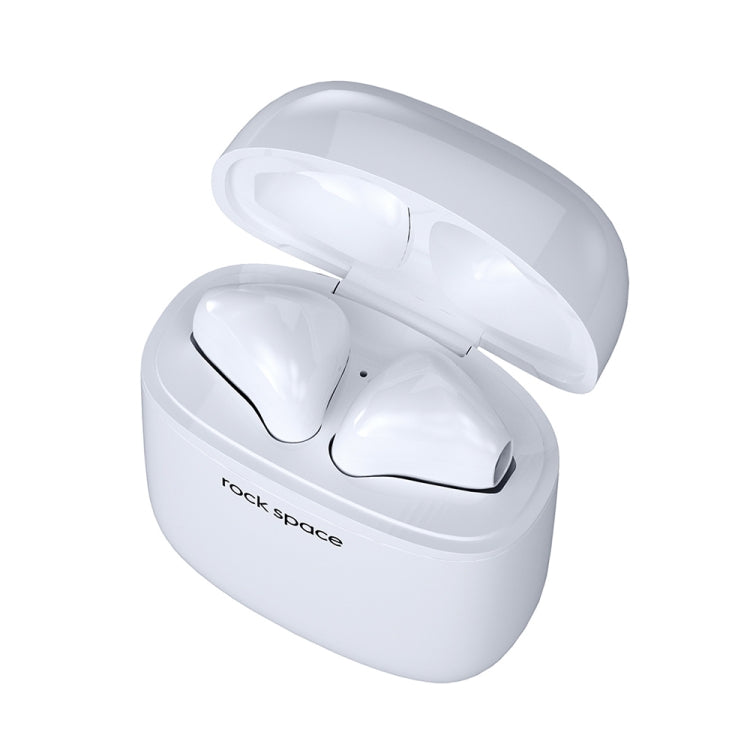 ROCK Space EB100 TWS Bluetooth 5.0 Waterproof Wireless Stereo Bluetooth Headset(White) - TWS Earphone by ROCK | Online Shopping South Africa | PMC Jewellery