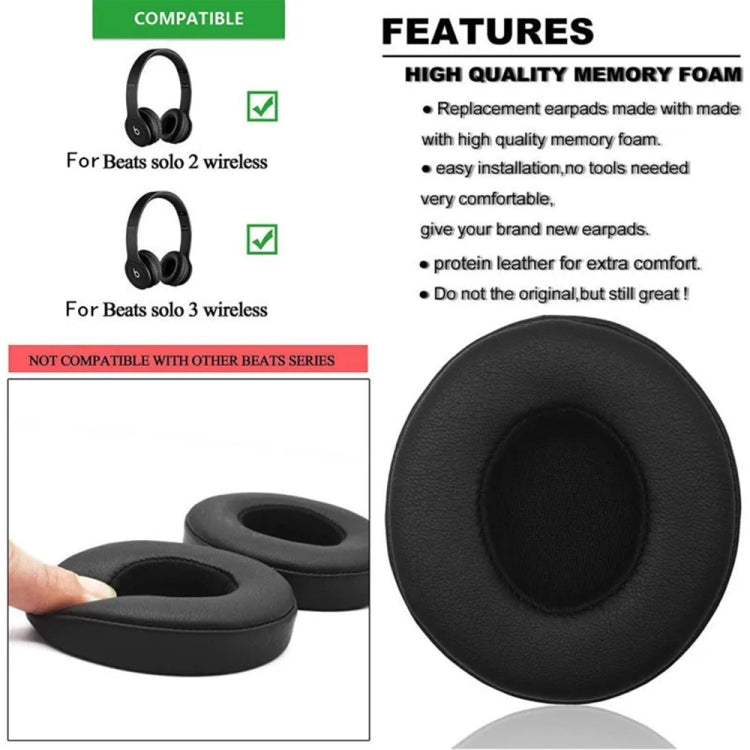 1 Pair Soft Sponge Earmuff Headphone Jacket for Beats Studio 2.0(Grey) - Earmuff & Pad by PMC TechLife | Online Shopping South Africa | PMC TechLife