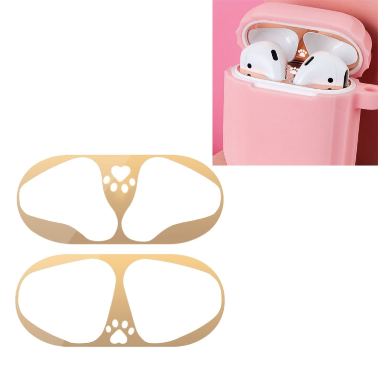 For AirPods Pro 3 Dustproof Inner Cover Frame Metal Sticker (Gold) - Protective Sticker by PMC Jewellery | Online Shopping South Africa | PMC Jewellery