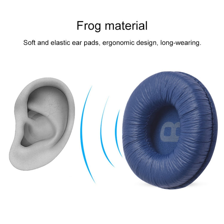 2 PCS For JBL Tune 600BTNC / T500BT / T450BT Earphone Cushion Cover Earmuffs Replacement Earpads with Mesh(Blue) - Earmuff & Pad by PMC TechLife | Online Shopping South Africa | PMC TechLife | Buy Now Pay Later Mobicred