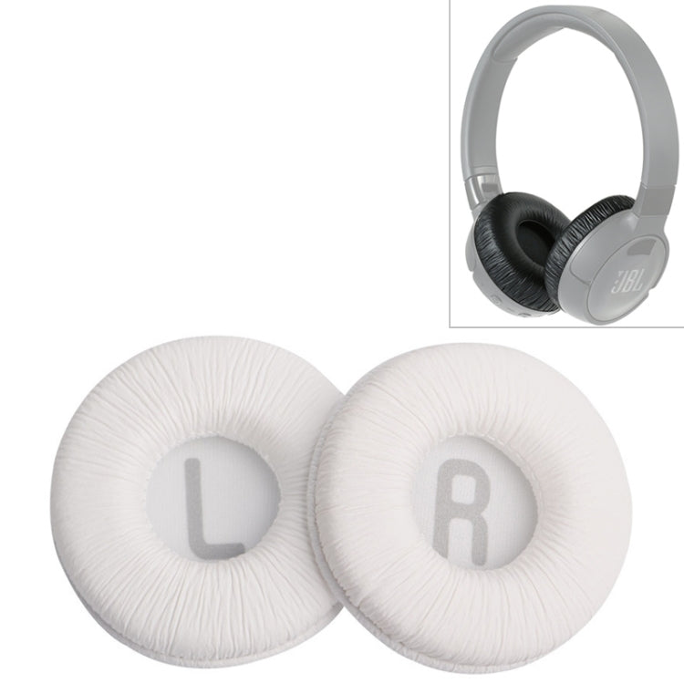 2 PCS For JBL Tune 600BTNC / T500BT / T450BT Earphone Cushion Cover Earmuffs Replacement Earpads with Mesh(White) - Earmuff & Pad by PMC Jewellery | Online Shopping South Africa | PMC Jewellery