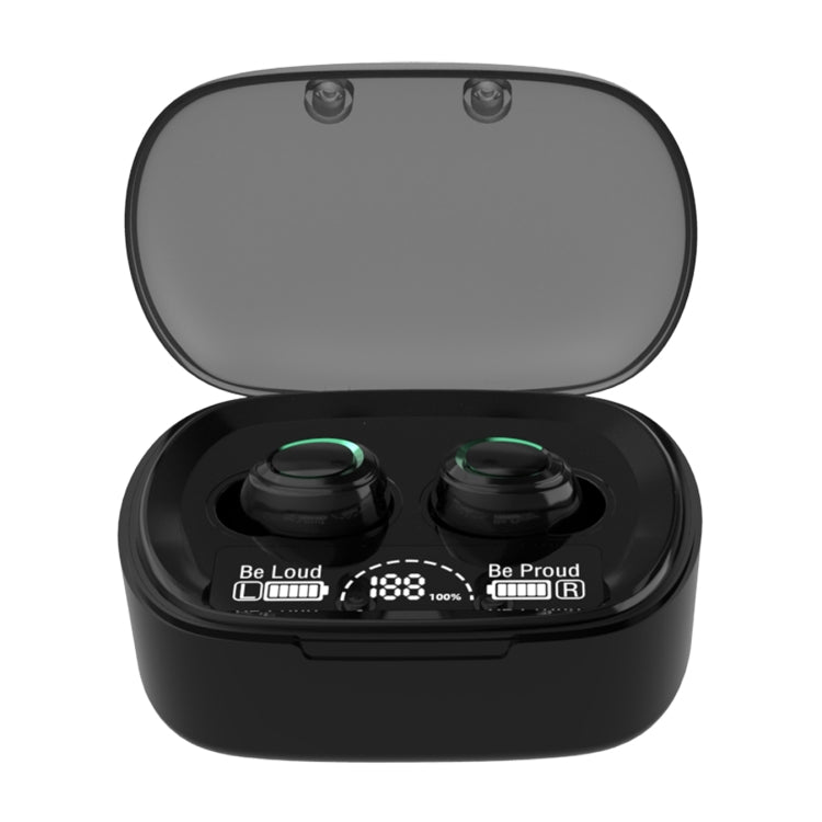 MD06 Mini In-ear TWS Wireless Touch Digital Display Bluetooth Earphone (Black) - TWS Earphone by PMC Jewellery | Online Shopping South Africa | PMC Jewellery