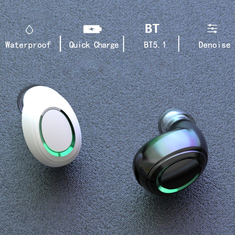 MD06 Mini In-ear TWS Wireless Touch Digital Display Bluetooth Earphone (Black) - TWS Earphone by PMC TechLife | Online Shopping South Africa | PMC TechLife