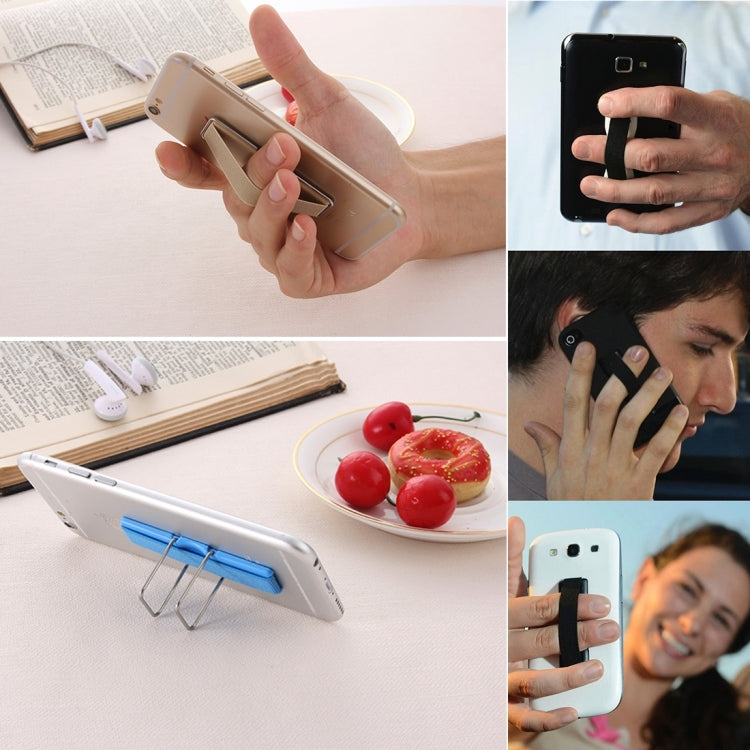 2 in 1 Adjustable Universal Mini Adhesive Holder Stand + Slim Finger Grip, Size: 7.3 x 2.2 x 0.3 cm(Rose Gold) - Ring Holder by PMC TechLife | Online Shopping South Africa | PMC TechLife