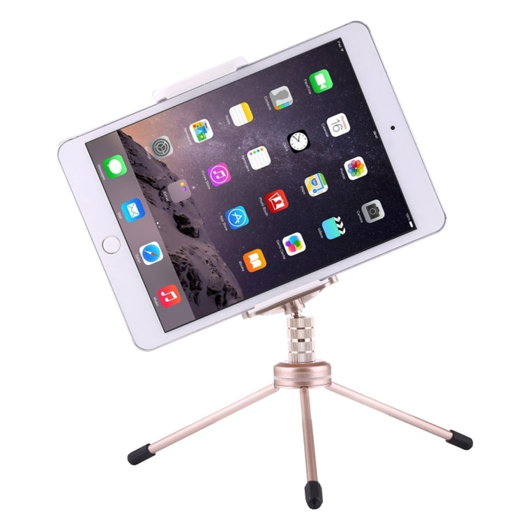 Multi-function Aluminum Alloy Tripod Mount Holder Stand , for iPad, iPhone, Samsung, Lenovo, Sony and other Smartphones & Tablets & Digital Cameras(Gold) - free shipping - PMC TechLife - Order now!