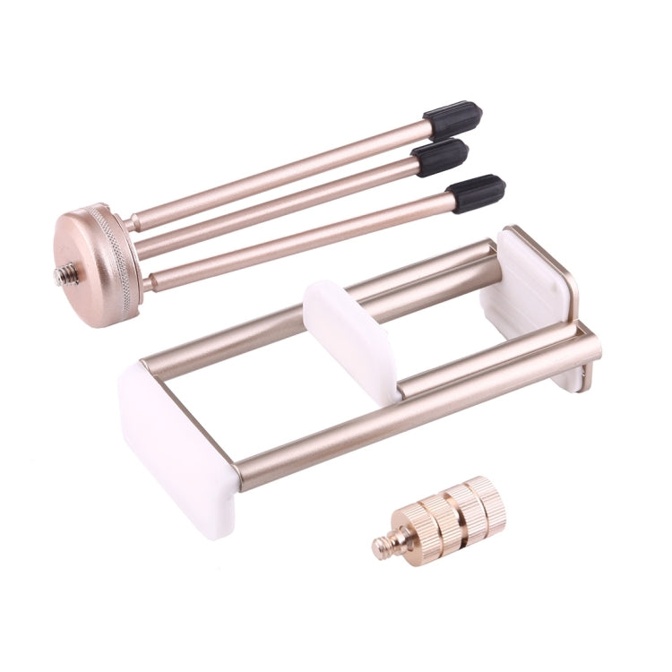 Multi-function Aluminum Alloy Tripod Mount Holder Stand , for iPad, iPhone, Samsung, Lenovo, Sony and other Smartphones & Tablets & Digital Cameras(Gold) - free shipping - PMC TechLife - Order now!