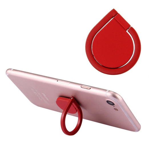 Universal 360 Degree Rotation Drops of water Style Ring Phone Holder Stand(Red) - Ring Holder by PMC Jewellery | Online Shopping South Africa | PMC Jewellery