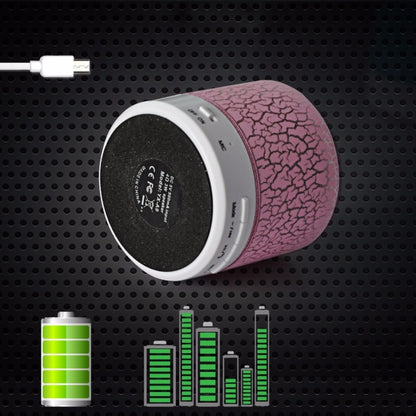 A9 Mini Portable Glare Crack Bluetooth Stereo Speaker with LED Light, Built-in MIC, Support Hands-free Calls & TF Card(Pink) - Mini Speaker by PMC Jewellery | Online Shopping South Africa | PMC Jewellery