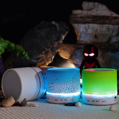 A9 Mini Portable Glare Crack Bluetooth Stereo Speaker with LED Light, Built-in MIC, Support Hands-free Calls & TF Card(Green) - Mini Speaker by PMC Jewellery | Online Shopping South Africa | PMC Jewellery