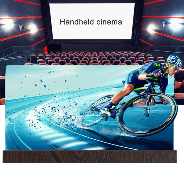 12.0 inch Universal Foldable Portable Wood + Organic Glass Eyeshield 3D Video Mobile Phone Screen Magnifier Bracket Enlarge with Holder for All Smartphones, Size: 260*190*8mm - Screen Magnifier by PMC TechLife | Online Shopping South Africa | PMC TechLife