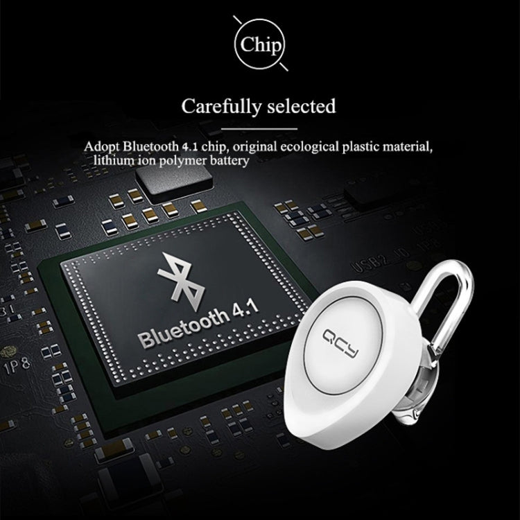 QCY J11 Universal Driving Wireless Bluetooth 4.1 Earphone with Mic for Smart Phones or Other Bluetooth Devices, Effective Bluetooth Distance: 10M(Black) - Bluetooth Earphone by QCY | Online Shopping South Africa | PMC TechLife | Buy Now Pay Later Mobicred