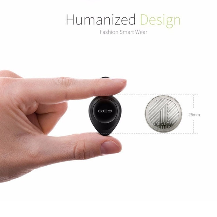 QCY J11 Universal Driving Wireless Bluetooth 4.1 Earphone with Mic for Smart Phones or Other Bluetooth Devices, Effective Bluetooth Distance: 10M(Black) - Bluetooth Earphone by QCY | Online Shopping South Africa | PMC TechLife | Buy Now Pay Later Mobicred