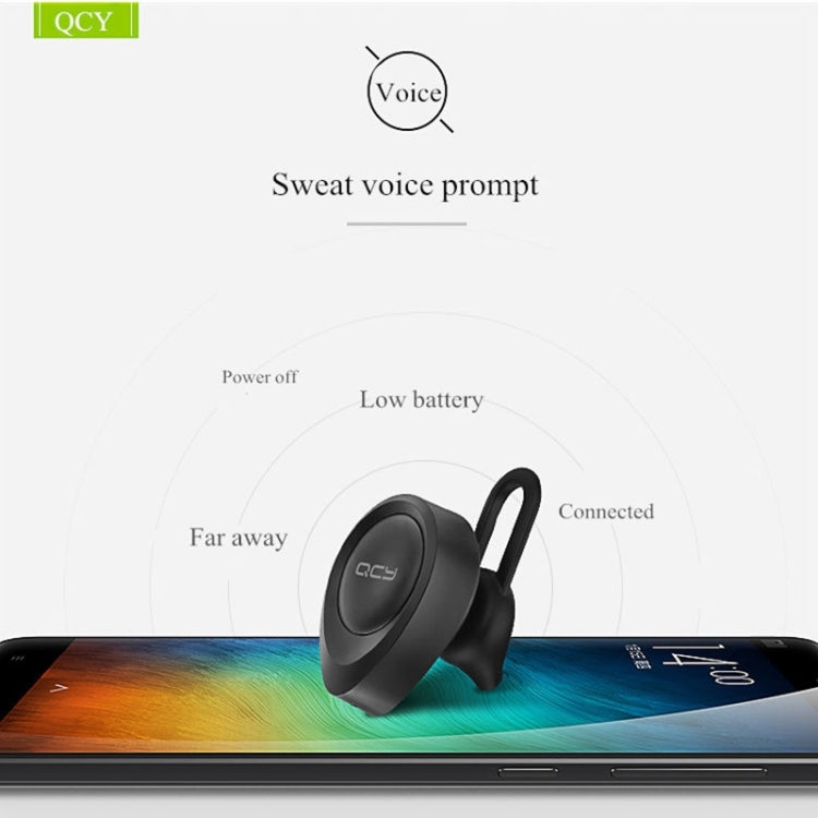 QCY J11 Universal Driving Wireless Bluetooth 4.1 Earphone with Mic for Smart Phones or Other Bluetooth Devices, Effective Bluetooth Distance: 10M(Black) - Bluetooth Earphone by QCY | Online Shopping South Africa | PMC TechLife | Buy Now Pay Later Mobicred