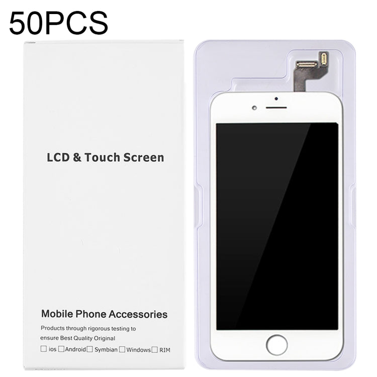 50 PCS Cardboard Packaging White Box for iPhone 6s Plus & 6 Plus LCD Screen and Digitizer Full Assembly - iPhone 6/6 Plus Parts by PMC Jewellery | Online Shopping South Africa | PMC Jewellery