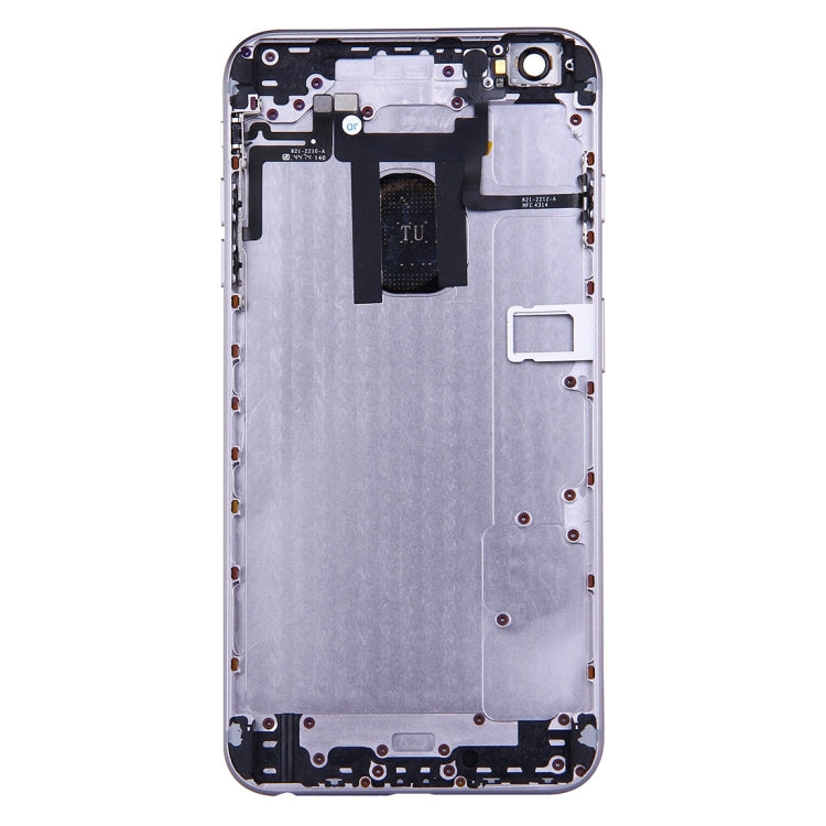 Full Housing Back Cover with Power Button & Volume Button Flex Cable for iPhone 6 Plus(Grey) - iPhone 6/6 Plus Parts by PMC Jewellery | Online Shopping South Africa | PMC Jewellery