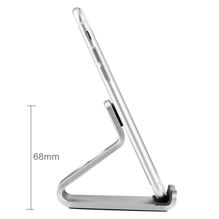 Exquisite Aluminium Alloy Desktop Holder Stand DOCK Cradle For iPhone, Galaxy, Huawei, Xiaomi, LG, HTC and 7 inch Tablet(Silver) - Desktop Holder by PMC TechLife | Online Shopping South Africa | PMC TechLife