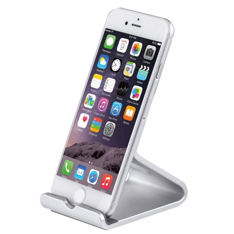 Exquisite Aluminium Alloy Desktop Holder Stand DOCK Cradle For iPhone, Galaxy, Huawei, Xiaomi, LG, HTC and 7 inch Tablet(Silver) - Desktop Holder by PMC TechLife | Online Shopping South Africa | PMC TechLife