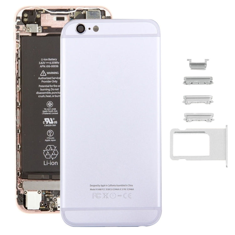 5 in 1 for iPhone 6s (Back Cover + Card Tray + Volume Control Key + Power Button + Mute Switch Vibrator Key) Full Assembly Housing Cover(Silver) - iPhone 6S/6S Plus Parts by PMC Jewellery | Online Shopping South Africa | PMC Jewellery