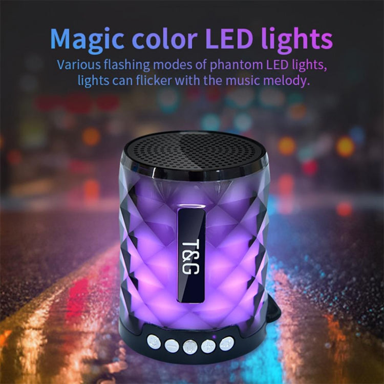 T&G TG155 Bluetooth 4.2 Mini Portable Wireless Bluetooth Speaker with Colorful Lights(Grey) - Mini Speaker by T&G | Online Shopping South Africa | PMC Jewellery